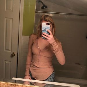 URBAN OUTFITTERS Mauve Long Sleeve T-Shirt